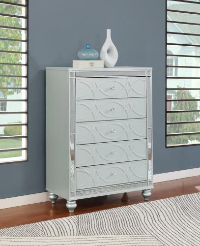 coaster-chests-bedroom-Gunnison-5-drawer-Chest-Silver-Metallic
