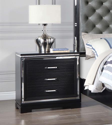 coaster-bedroom-Cappola-Rectangular-2-drawer-Nightstand-Silver-and-Black