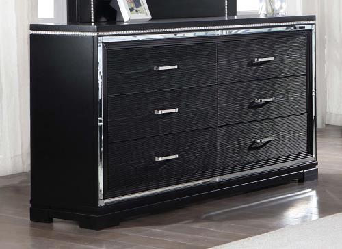 coaster-bedroom-Cappola-Rectangular-6-drawer-Dresser-Silver-and-Black