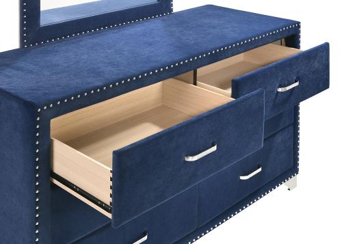 coaster-bedroom-Melody-6-drawer-Upholstered-Dresser-Pacific-Blue-hover