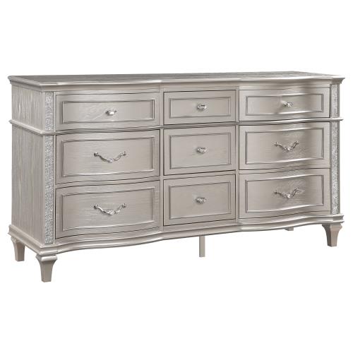 coaster-bedroom-Evangeline-9-drawer-Dresser-Silver-Oak-hover