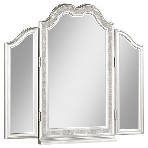 coaster-bedroom-Evangeline-Vanity-Mirror-with-Faux-Diamond-Trim-Silver-hover