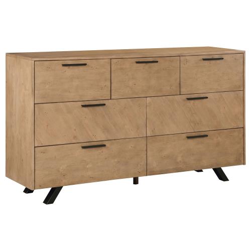 coaster-bedroom-Taylor-7-drawer-Rectangular-Dresser-Light-Honey-Brown-hover