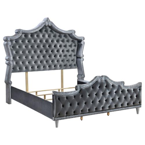 coaster-bedroom-Antonella-Upholstered-Tufted-California-King-Bed-Grey-hover
