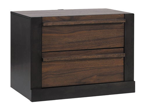 coaster-bedroom-Azalia-2-drawer-Nightstand-Black-and-Walnut