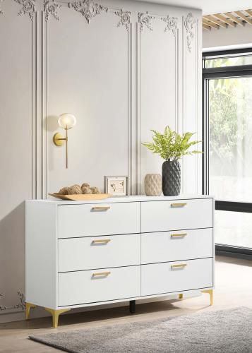 coaster-bedroom-Kendall-6-drawer-Dresser-White