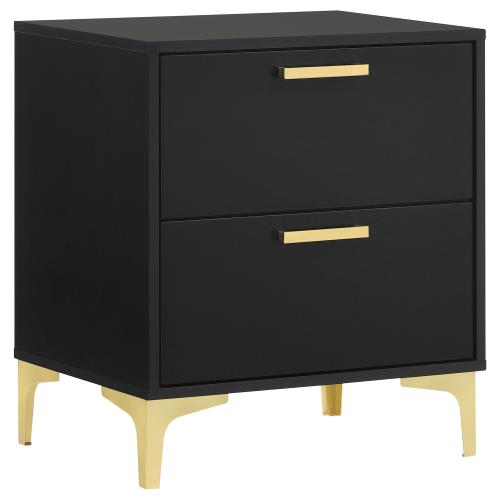 coaster-bedroom-Kendall-2-drawer-Nightstand-Black-and-Gold-hover