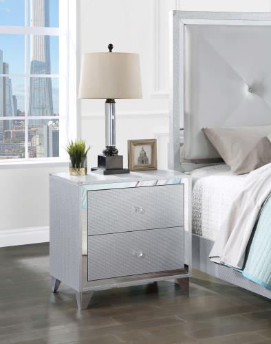 coaster-bedroom-Larue-2-drawer-Nightstand-with-USB-Port-Silver