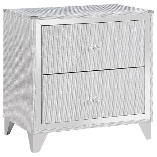 coaster-bedroom-Larue-2-drawer-Nightstand-with-USB-Port-Silver-hover