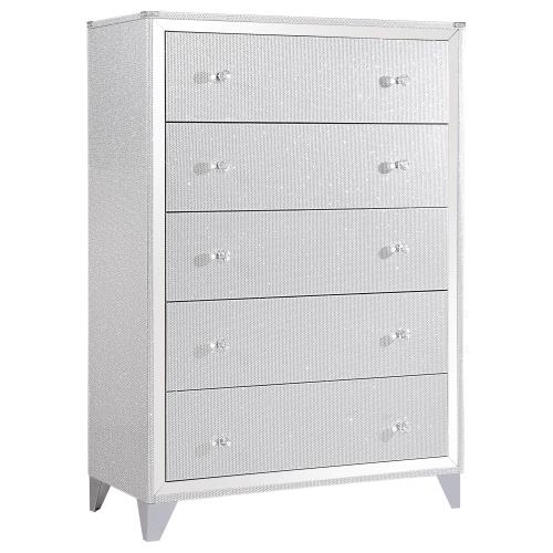 coaster-bedroom-Larue-5-drawer-Chest-Silver-hover