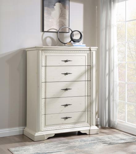 coaster-bedroom-Evelyn-5-drawer-Chest-Antique-White