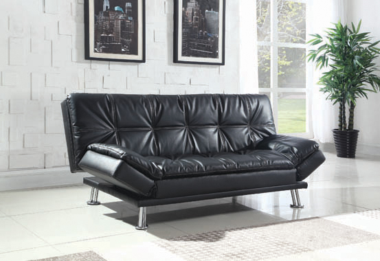 coaster-living-room-Dilleston-Tufted-Back-Upholstered-Sofa-Bed-Black-hover
