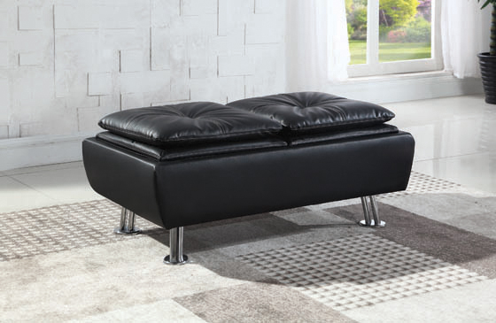 coaster-accent-benches-bedroom-benches-bedroom-Dilleston-Storage-Ottoman-with-Removable-Trays-Black-hover