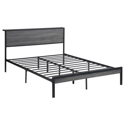 coaster-bedroom-Ricky-Full-Platform-Bed-Grey-and-Black-hover