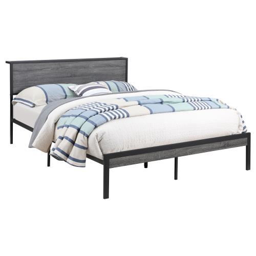 coaster-bedroom-Ricky-Full-Platform-Bed-Grey-and-Black-3