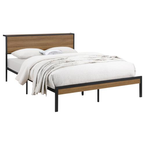 coaster-bedroom-Ricky-Queen-Platform-Bed-Light-Oak-and-Black-3