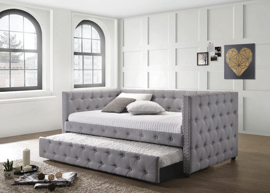 coaster-living-room-Mockern-Tufted-Upholstered-Daybed-with-Trundle-Grey-hover