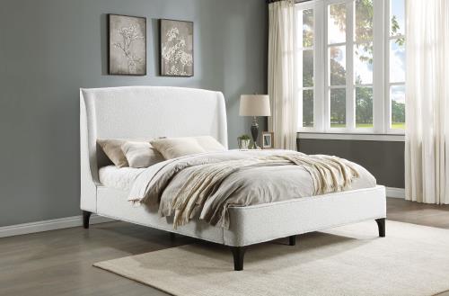 coaster-bedroom-Mosby-Upholstered-Curved-Headboard-Queen-Platform-Bed-White