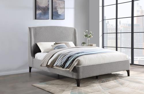 coaster-bedroom-Mosby-Upholstered-Curved-Headboard-Queen-Platform-Bed-Light-Grey