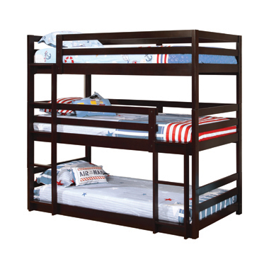 coaster-bunk-loft-beds-kids-bedroom-bedroom-Sandler-Twin-Triple-Bunk-Bed-Cappuccino