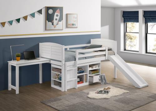 coaster-bedroom-Millie-Twin-Workstation-Loft-Bed-White