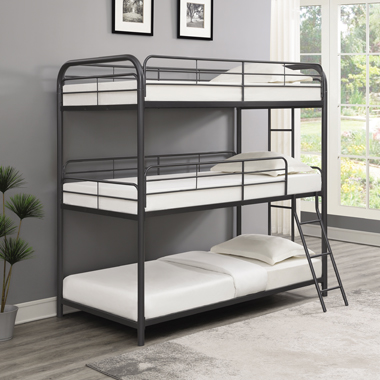 coaster-bedroom-Garner-Triple-Twin-Bunk-Bed-with-Ladder-Gunmetal-hover