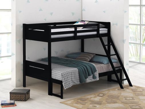 coaster-kids-beds-kids-bedroom-bedroom-Littleton-Twin-Over-Full-Bunk-Bed-Black-hover
