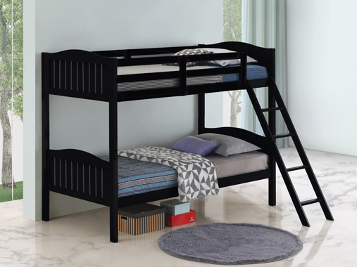 coaster-kids-beds-kids-bedroom-bedroom-Arlo-Twin-Over-Twin-Bunk-Bed-with-Ladder-Black-hover