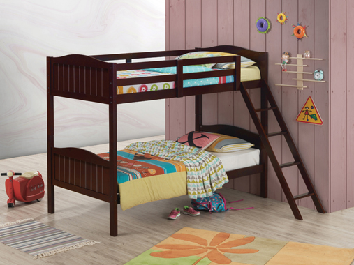 coaster-kids-beds-kids-bedroom-bedroom-Arlo-Twin-Over-Twin-Bunk-Bed-with-Ladder-Espresso-hover