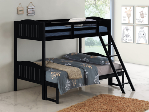 coaster-kids-beds-kids-bedroom-bedroom-Arlo-Twin-Over-Full-Bunk-Bed-with-Ladder-Black-hover
