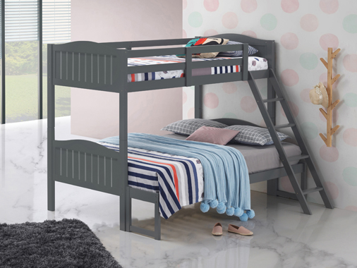 coaster-kids-beds-kids-bedroom-bedroom-Arlo-Twin-Over-Full-Bunk-Bed-with-Ladder-Grey-hover