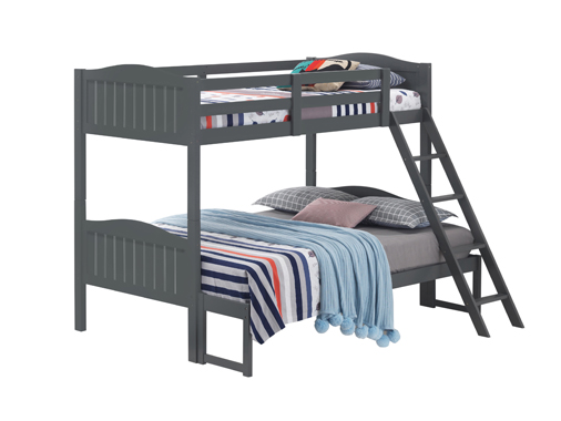 coaster-kids-beds-kids-bedroom-bedroom-Arlo-Twin-Over-Full-Bunk-Bed-with-Ladder-Grey