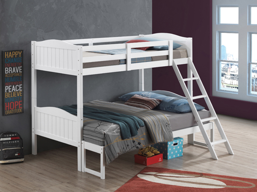 coaster-kids-beds-kids-bedroom-bedroom-Arlo-Twin-Over-Full-Bunk-Bed-with-Ladder-White-hover