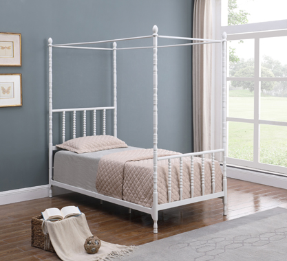 coaster-kids-beds-kids-bedroom-bedroom-Betony-Twin-Canopy-Bed-White-hover