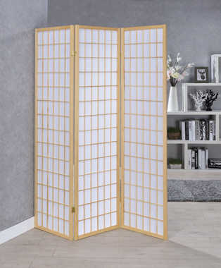 coaster-room-dividers-accents-Carrie-3-panel-Folding-Screen-Natural-and-White-hover