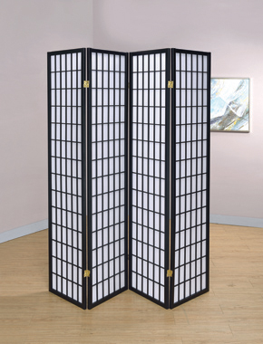 coaster-room-dividers-accents-Roberto-4-panel-Folding-Screen-Black-and-White-hover