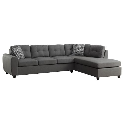 coaster-living-room-Stonenesse-Tufted-Sectional-Grey
