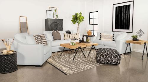 coaster-living-room-sets-living-room-Ashlyn-3-piece-Upholstered-Sloped-Arms-Living-Room-Set-White