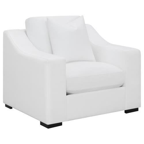 coaster-accent-chairs-living-room-Ashlyn-Upholstered-Sloped-Arms-Chair-White-hover