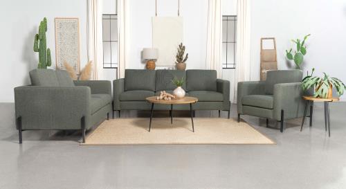 coaster-living-room-Tilly-3-piece-Upholstered-Track-Arms-Sofa-Set-Sage