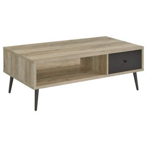 coaster-living-room-Welsh1-drawer-Rectangular-Engineered-Wood-Coffee-Table-With-Storage-Shelf-Antique-Pine-and-Grey-hover