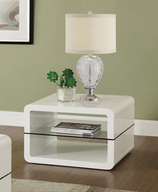 coaster-bedroom-Elana-Square-2-shelf-End-Table-Glossy-White-hover