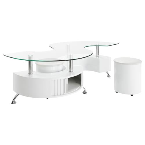 coaster-living-room-Buckley-Curved-Glass-Top-Coffee-Table-With-Stools-White-High-Gloss