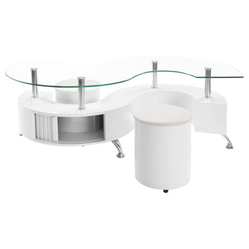 coaster-living-room-Buckley-Curved-Glass-Top-Coffee-Table-With-Stools-White-High-Gloss-hover