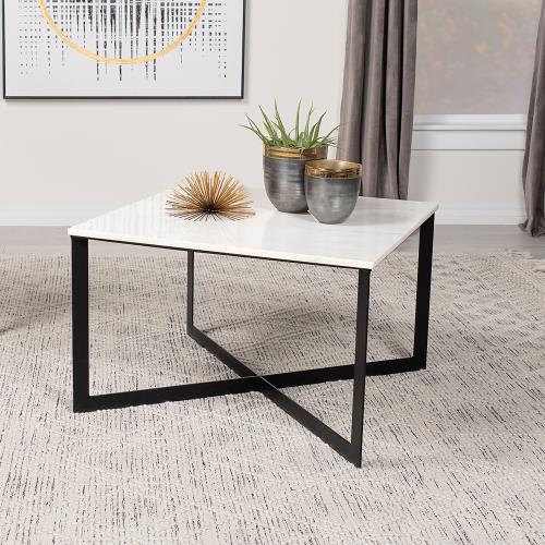 coaster-living-room-Tobin-Square-Marble-Top-Coffee-Table-White-and-Black