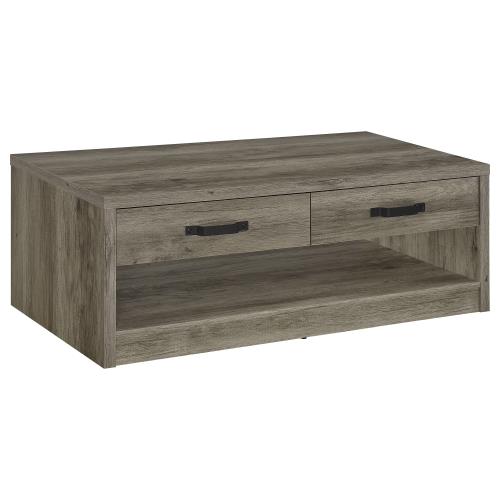 coaster-living-room-Felix-2-drawer-Rectangular-Engineered-Wood-Coffee-Table-Grey-Driftwood-hover