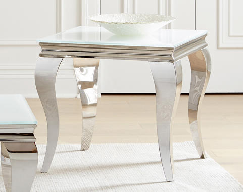 coaster-bedroom-Luna-Square-End-Table-White-and-Chrome-hover