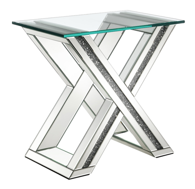 coaster-bedroom-Bonnie-X-base-Rectangle-Glass-Top-End-Table-Mirror