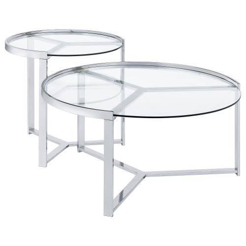 coaster-living-room-Delia-2-Piece-Round-Glass-Top-Nesting-Coffee-Table-Clear-and-Chrome-hover