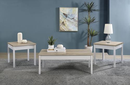 coaster-living-room-Stacie-3-piece-Composite-Wood-Coffee-Table-Set-Antique-Pine-and-White